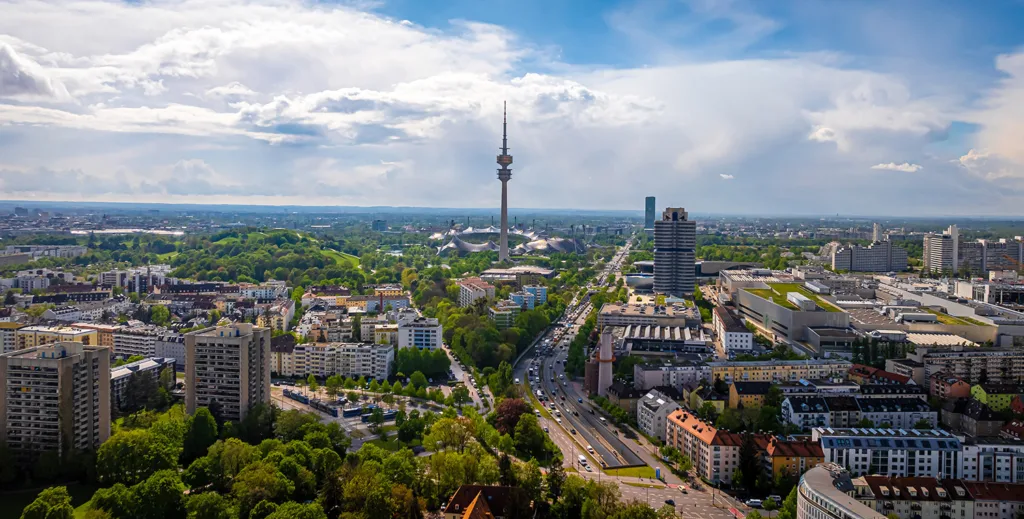 Munich aerial panorama 1500x760
